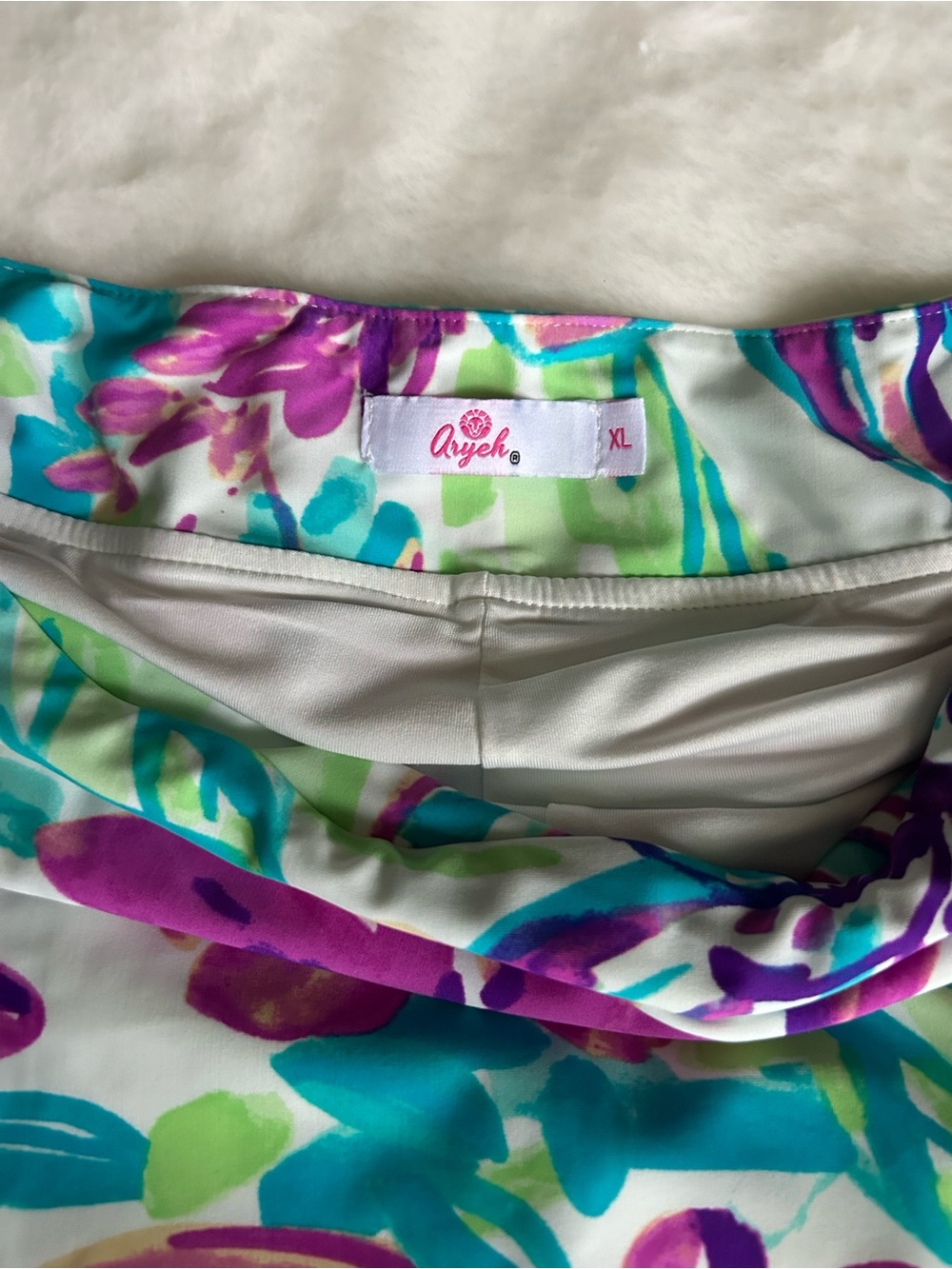 Aryeh Floral Sport Skirt/Skort in vibrant floral pattern. - Picture 3 of 7